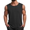COOFANDY Men’s Workout Tank Tops 1/2 Pack Dry Fit Sleeveless Muscle Gym Shirts Stretch Bodybuilding Tee(Black)
