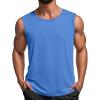 COOFANDY Men’s Workout Tank Tops 1/2 Pack Dry Fit Sleeveless Muscle Gym Shirts Stretch Bodybuilding Tee(Blue)