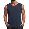COOFANDY Men’s Workout Tank Tops 1/2 Pack Dry Fit Sleeveless Muscle Gym Shirts Stretch Bodybuilding Tee(Navy)