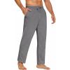 COOFANDY Mens Yoga Sweatpants Casual Open Bottom Pants Lightweight Jogger Track Pants with Pockets(Grey)