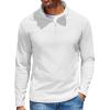 COOFANDY Quarter Zip Pullover Men Long Sleeve Sweatshirts for Men Fleece Sweater Fall(White)