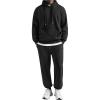 COOFANDY Sweatsuits for Men 2 Piece Tracksuit Casual Athletic Jogging Suit Hooded Set(Black)