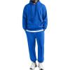 COOFANDY Sweatsuits for Men 2 Piece Tracksuit Casual Athletic Jogging Suit Hooded Set(Blue)
