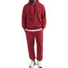 COOFANDY Sweatsuits for Men 2 Piece Tracksuit Casual Athletic Jogging Suit Hooded Set(Red)