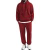COOFANDY Sweatsuits for Men 2 Piece Tracksuit Casual Athletic Jogging Suit Hooded Set(Wine Red)