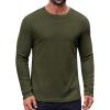 COOFANDY Thermal Shirts for Men Heavyweight Long Sleeve T Shirt Casual Basic Shirts Stretch Crew Neck Undershirts(Olive Green)