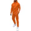 COOFANDY Tracksuit Mens with Zipper Pockets Full Zip Hoodie Sweatsuit 2 Pieces Running Jogging Sports Casual Sweat Suits(Orange)