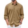 COOFANDY mens Casual(Camel)