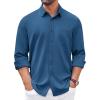 COOFANDY mens Casual(Deep Blue)