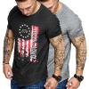 COOFANDY mens Casual(Two Pack- Black Usa Flag/Light Grey)