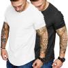 COOFANDY mens Casual(Two Pack- Black/White)