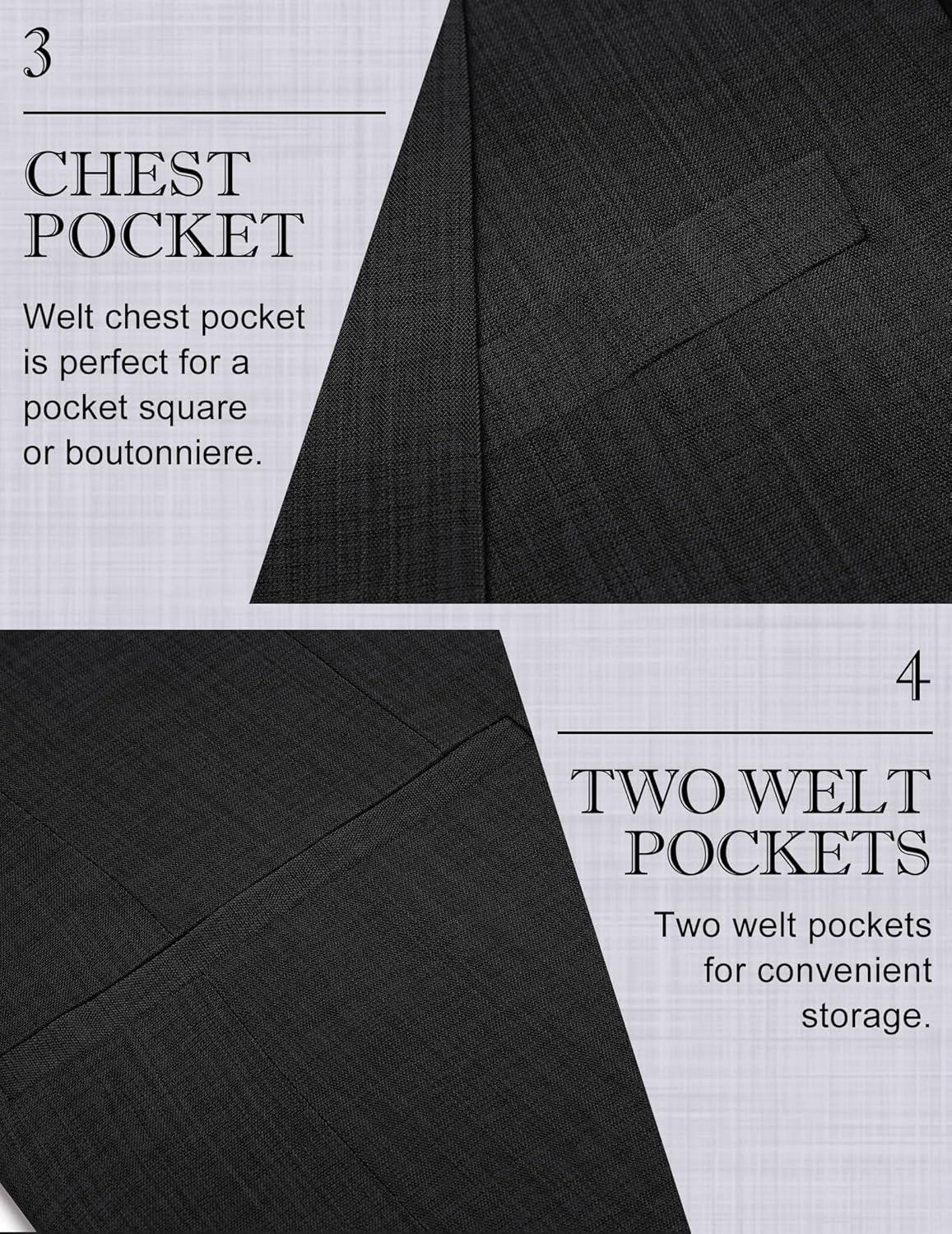 imageCOOFANDY Mens Casual Blazer Slim Fit Lightweight Sport Coat One Button Suit JacketBlack