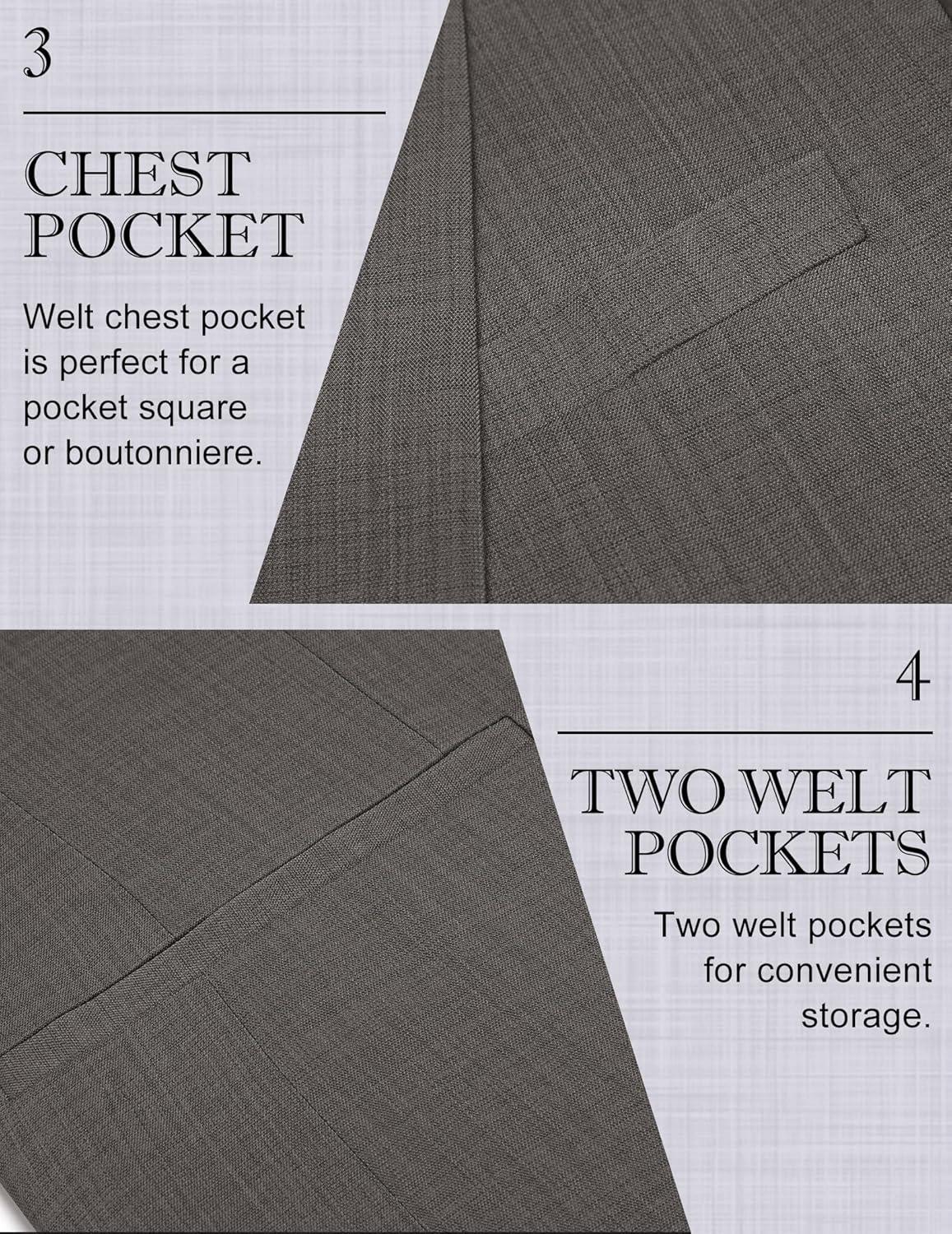 imageCOOFANDY Mens Casual Blazer Slim Fit Lightweight Sport Coat One Button Suit JacketGray