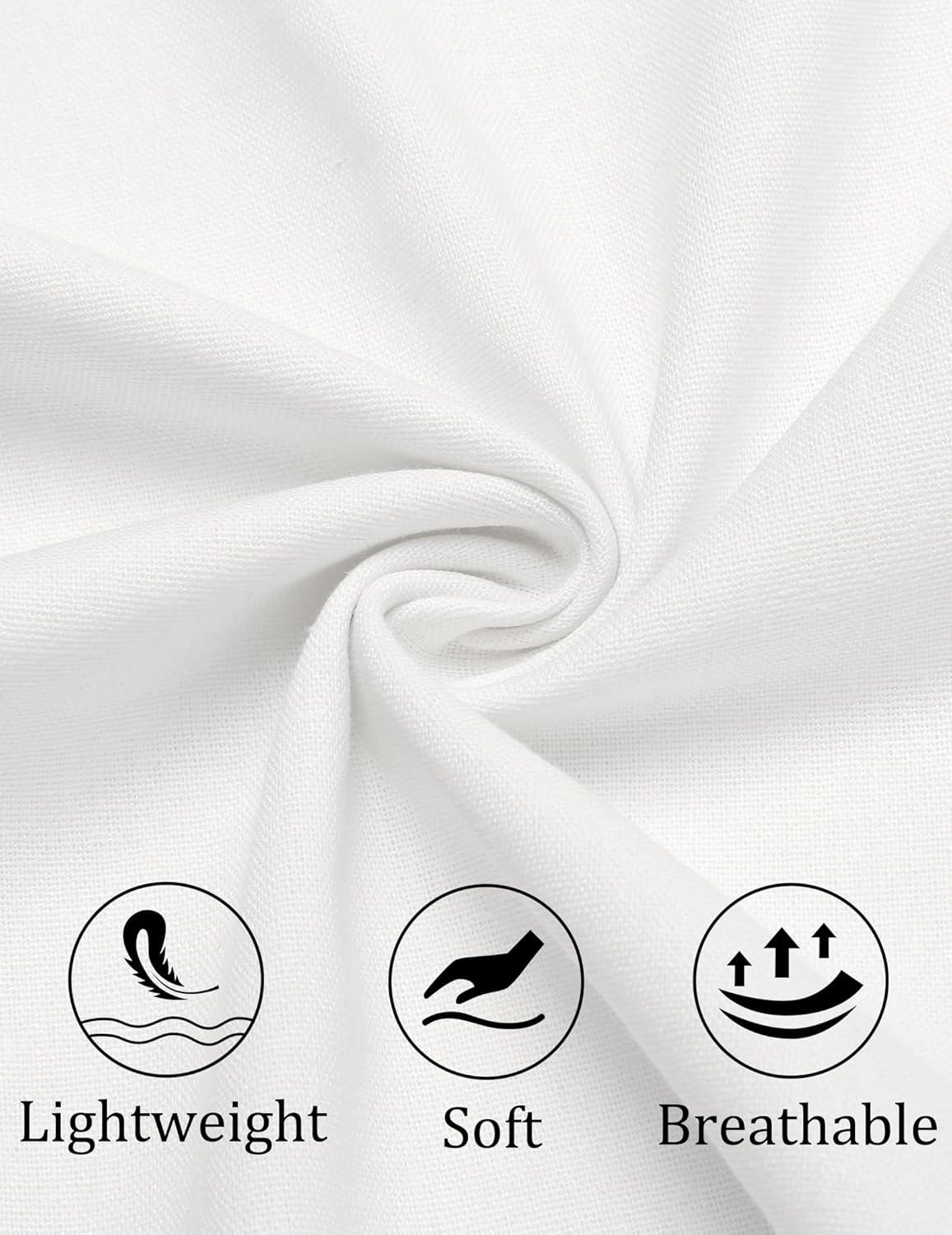 imageCOOFANDY Mens Casual Pants Classic Fit Flat Front Pants Lightweight Elastic Waist Golf Trousers with Pockets01white