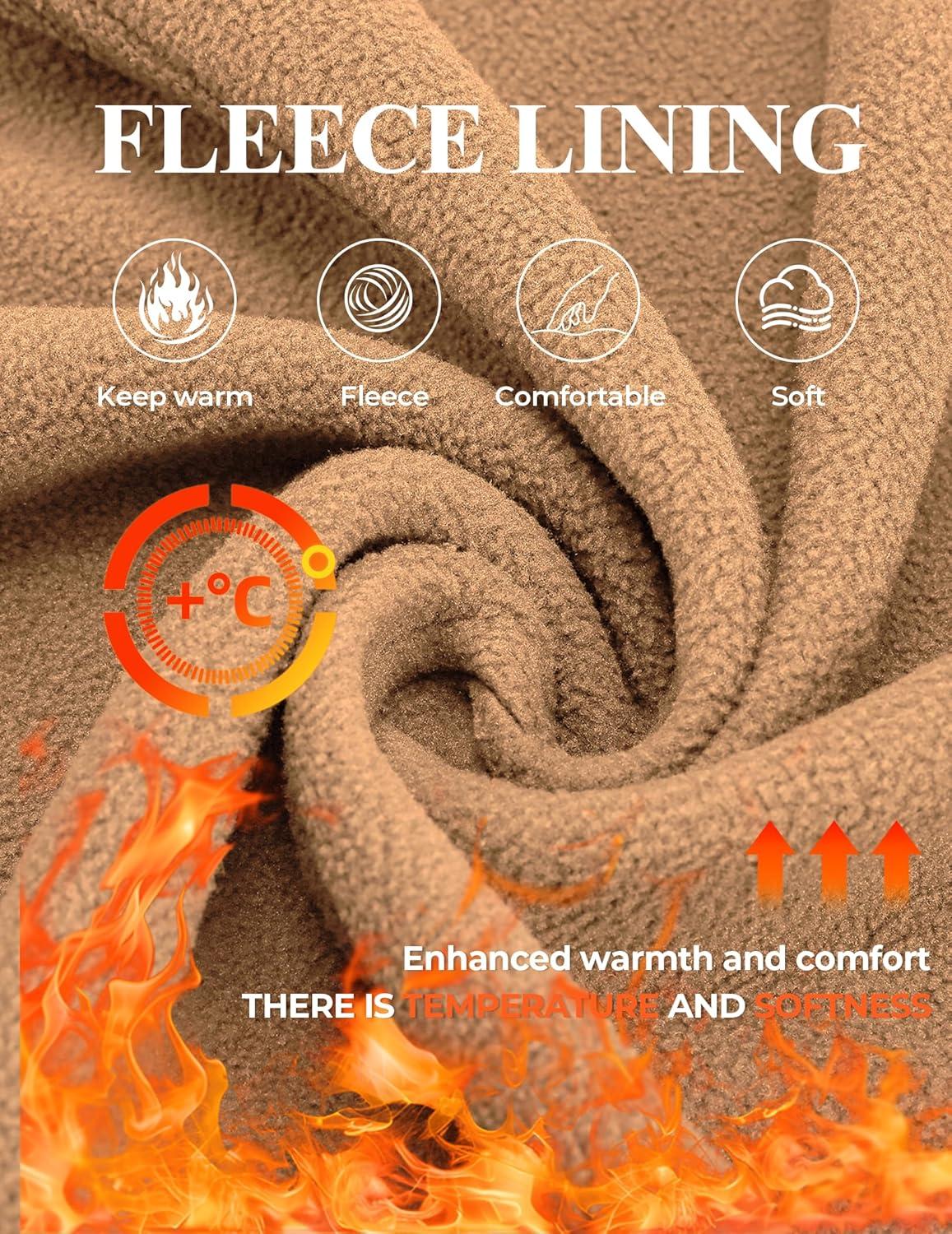 imageCOOFANDY Mens Soft Polar Fleece Jacket Lightweight Full Zip Jackets Casual Outdoor Warm Jackets Coats with PocketsLight Brown