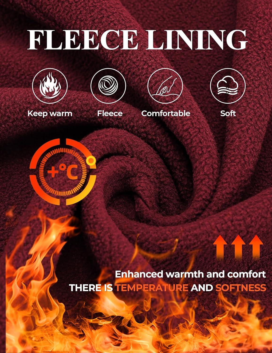 imageCOOFANDY Mens Soft Polar Fleece Jacket Lightweight Full Zip Jackets Casual Outdoor Warm Jackets Coats with PocketsWine Red