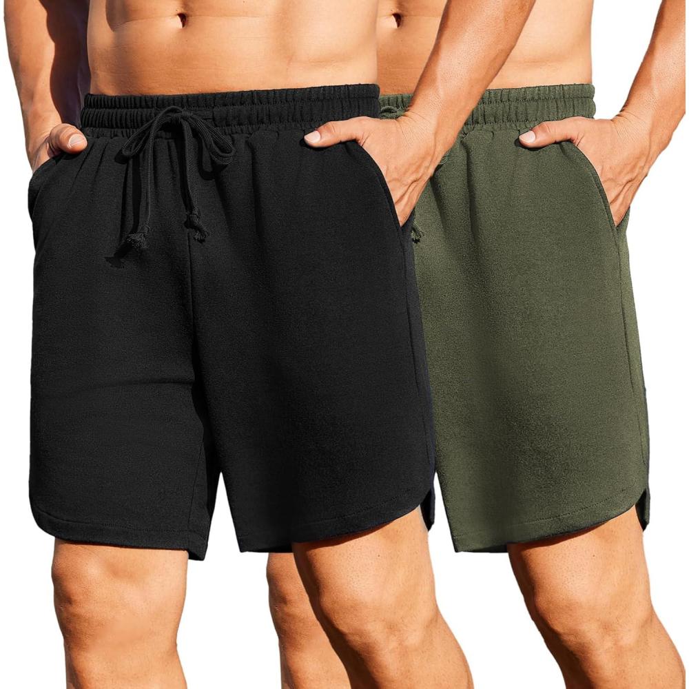 imageCOOFANDY Mens Gym ShortsBlackArmy Green
