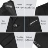 COOFANDY Men 3 Piece Suit Slim Fit Tuxedo One Button Prom Suits Blazer Jacket Vest Pants with Tie(Black)