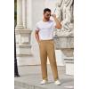 COOFANDY Men Casual Cotton Pants Classic Fit Stretch Chino Pant Flat Front Wrinkle-Free Pants(Khaki)