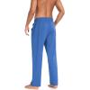 COOFANDY Men Cotton Yoga Pants Casual Sweatpants Jogger Open Bottom Lounge Pants with Pockets(Blue)