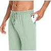 COOFANDY Men Cotton Yoga Pants Casual Sweatpants Jogger Open Bottom Lounge Pants with Pockets(Light Green)