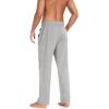 COOFANDY Men Cotton Yoga Pants Casual Sweatpants Jogger Open Bottom Lounge Pants with Pockets(Light Heather Grey)