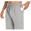 COOFANDY Men Cotton Yoga Pants Casual Sweatpants Jogger Open Bottom Lounge Pants with Pockets(Light Heather Grey)