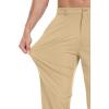 COOFANDY Men Golf Stretch Pant Casual Slim Fit Pant Lightweight Sweatpants with Pocket(Khaki)
