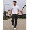 COOFANDY Men Jogger Yoga Sweatpants Casual Athletic Elastic Waist Pants Open Bottom Trouser Jersey Knit Pants with Pockets(Dark Grey)