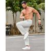 COOFANDY Men Jogger Yoga Sweatpants Casual Athletic Elastic Waist Pants Open Bottom Trouser Jersey Knit Pants with Pockets(White)