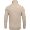 COOFANDY Men Knitted Hoodies Pullover Casual Long Sleeve Slim Fit Turtleneck Sweaters(A- Apricot)