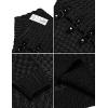 COOFANDY Men Knitted Hoodies Pullover Casual Long Sleeve Slim Fit Turtleneck Sweaters(A- Black)