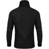 COOFANDY Men Knitted Hoodies Pullover Casual Long Sleeve Slim Fit Turtleneck Sweaters(A- Black)