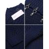 COOFANDY Men Knitted Hoodies Pullover Casual Long Sleeve Slim Fit Turtleneck Sweaters(A- Navy Blue)
