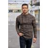 COOFANDY Men Knitted Hoodies Pullover Casual Long Sleeve Slim Fit Turtleneck Sweaters(Coffee)
