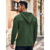 COOFANDY Men Knitted Hoodies Pullover Casual Long Sleeve Slim Fit Turtleneck Sweaters(Green)