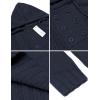 COOFANDY Men Knitted Hoodies Pullover Casual Long Sleeve Slim Fit Turtleneck Sweaters(Navy)