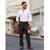 COOFANDY Men Linen Dress Pants Classic Fit Suit Pants Lightweight Wrinkle Free Casual Trousers(Black)