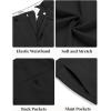 COOFANDY Men Linen Dress Pants Classic Fit Suit Pants Lightweight Wrinkle Free Casual Trousers(Black)