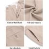 COOFANDY Men Linen Dress Pants Classic Fit Suit Pants Lightweight Wrinkle Free Casual Trousers(Light Khaki)