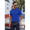 COOFANDY Men Polo Shirts Short Sleeve Quick Drying Athletic Collared Golf Shirts Moisture Wicking Tees(Blue)