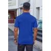 COOFANDY Men Polo Shirts Short Sleeve Quick Drying Athletic Collared Golf Shirts Moisture Wicking Tees(Blue)