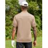 COOFANDY Men Polo Shirts Short Sleeve Quick Drying Athletic Collared Golf Shirts Moisture Wicking Tees(Khaki)