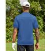 COOFANDY Men Polo Shirts Short Sleeve Quick Drying Athletic Collared Golf Shirts Moisture Wicking Tees(Navy)