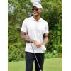 COOFANDY Men Polo Shirts Short Sleeve Quick Drying Athletic Collared Golf Shirts Moisture Wicking Tees(White)
