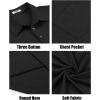 COOFANDY Men Short Sleeve Polo Shirt Casual Summer Collar Shirts Dress Button Polo T Shirt Classic Golf Shirts(Black)