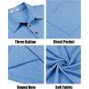 COOFANDY Men Short Sleeve Polo Shirt Casual Summer Collar Shirts Dress Button Polo T Shirt Classic Golf Shirts(Blue)