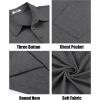 COOFANDY Men Short Sleeve Polo Shirt Casual Summer Collar Shirts Dress Button Polo T Shirt Classic Golf Shirts(Dark Grey)