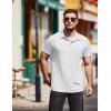 COOFANDY Men Short Sleeve Polo Shirt Casual Summer Collar Shirts Dress Button Polo T Shirt Classic Golf Shirts(White)