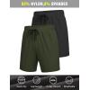 COOFANDY Men’s 3 Pack Athletic Running Shorts Gym Workout Short Quick Dry Sports Short with Pockets(Black/Army Green)
